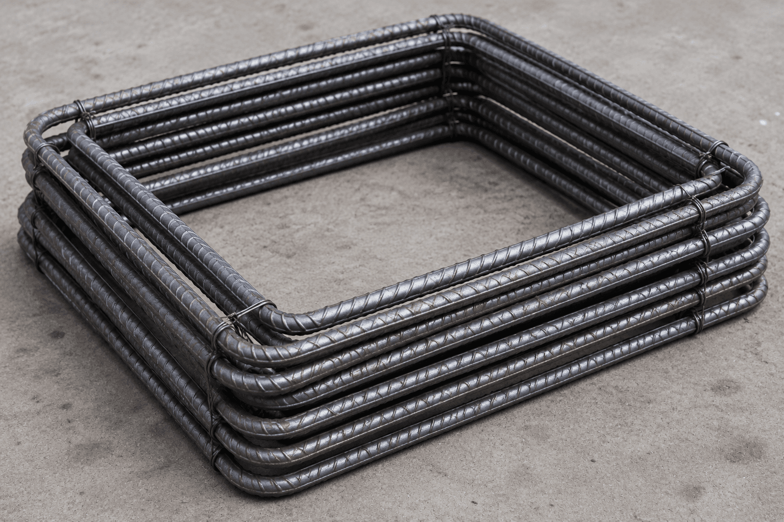 Ring steel for reinforced concrete and structural support
